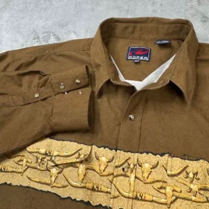 Roper Shirt Men's Size 2XT Pearl Snap Long Sleeve Button front - Picture 1 of 12