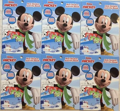 Mickey Mouse Christmas Mini Sticker Activity Book 100 Stickers Color (x6) - Image 1 of 3