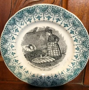 Piatto ceramica - porcellana SARREGUEMINES plate - gatto - Picture 1 of 5