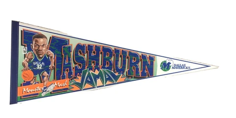 VINTAGE DALLAS MAVERICKS JAMAL MASHBURN FELT PENNANT WINCRAFT SALEM NBA Cover