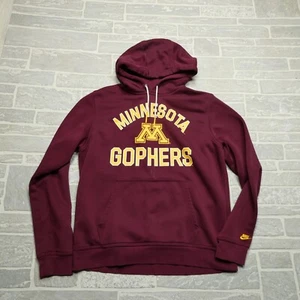 Nike Minnesota Gophers Hoodie Adult M Red Fleece Hooded Sweatshirt NCAA College - Picture 1 of 9