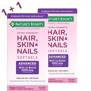 Nature's Bounty Optimal Solutions Extra Strength Hair Skin & Nails 300 softgels - Picture 1 of 9