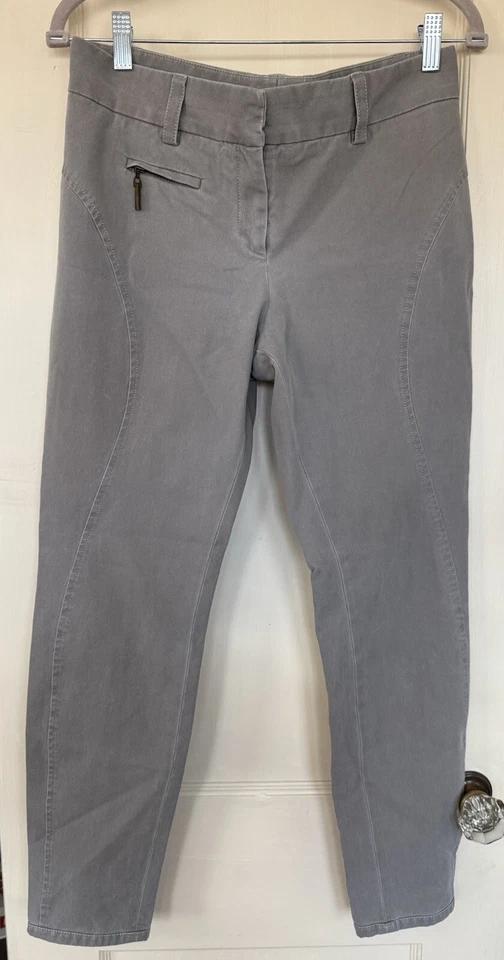 Pantalones de vestir para mujer Gunex talla 6 gris claro liso hechos en Italia Foto 1 de 4