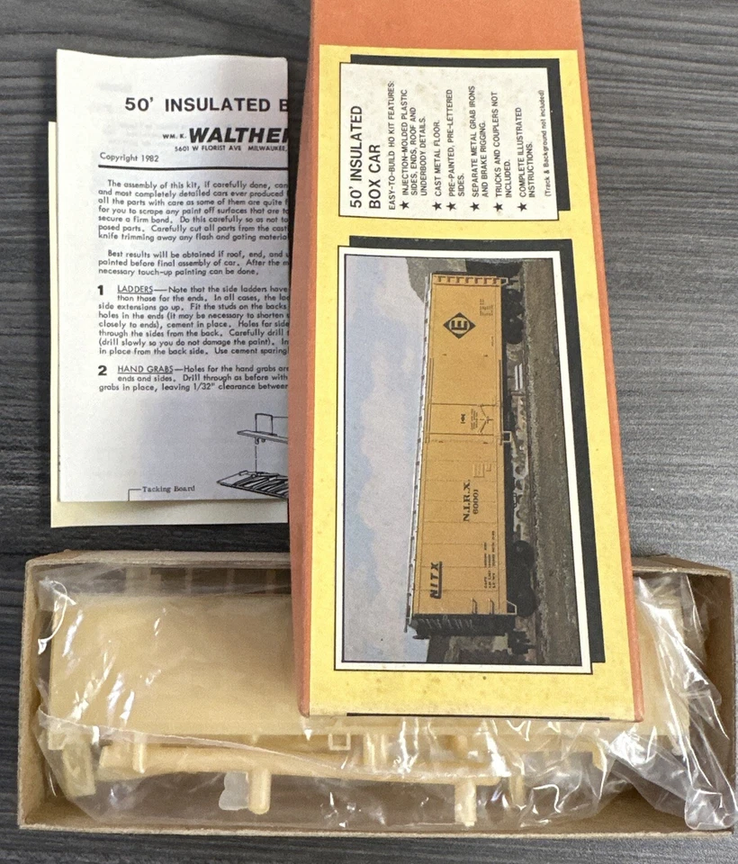 WALTHERS HO Kit 933-6870 50’ Insulated Box Car Undecorated NOS - Image 1 of 4