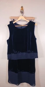 Vintage Whimsigoth Fee Witchy blau Samt Donna Morgan zweiteiliges Set Größe 16 - Bild 1 von 8