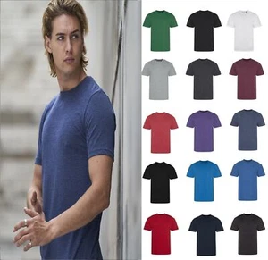 AWDis Just Ts & Tri-Blend Crew Neck T-Shirt JT001 - New Men's Plain Casual Top