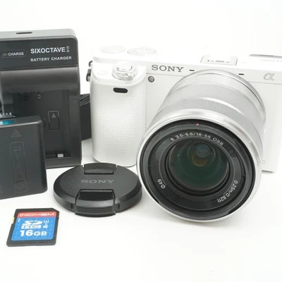 Sony Alpha A6000 24.3MP White Mirrorless Camera w/ 16-50mm Lens Kit from Japan - Image 1 of 4