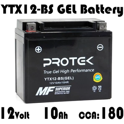 YTX12-BS Motorcycle 12V 10Ah Maintenance Free Sealed AGM GEL Battery - Image 1 of 4