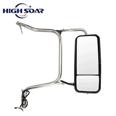Espejo de puerta cromado térmico lado derecho pasajero para Peterbilt 386 389 367 379 382 Foto 1 de 4