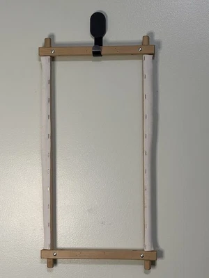 Needlework Hardwood Split Dowel Scroll Frame 10” X 20”QuiltingCrewel Needlepoint - Image 1 of 4