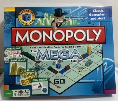 Monopoly Die Mega Edition 2013 Brettspiel Parker Brothers Hasbro versiegelter Inhalt - Bild 1 von 4