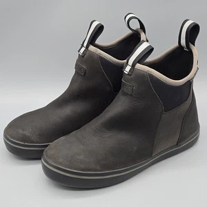 XTRATUF Women's 7.5 Leather 6" Ankle Deck Boots Black XWAL000 Chelsea Style - Picture 1 of 18