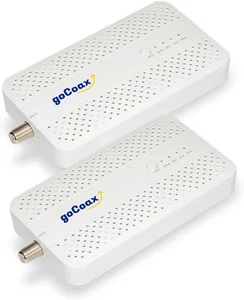 goCoax MoCA 2.5 Adapter with 2.5GbE Ethernet Port. 2-pack MA2500D, White - Picture 1 of 5