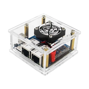 Acrylic Case Motherboard Shell With Fan Heat Sink For Orange Pi R1 Plus LTS u - Zdjęcie 1 z 7