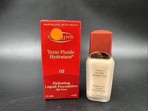 Clarins Hydrating Liquid Foundation Face Makeup 02 Pale Ivory 1 Oz 30 ML - Picture 1 of 4
