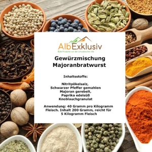 Gewürzzubereitung Majoran Bratwurst mit Nitritpökelsalz - Bild 1 von 6