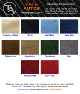 Samples Pack of Classic Car Carpet Material Tufted, Hessian & Auto Velour - Picture 1 of 11