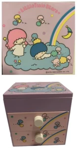 Hello Kitty Vintage Sanrio Little Twin Stars Mirror Drawers Jewelry Box 1983 - Picture 1 of 11