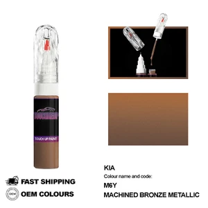FOR KIA MACHINED BRONZE M6Y Touch Up Paint Pen Brush Fix Kit Scratch Chip Set - Picture 1 of 8