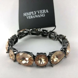 Pulsera Simply Vera de Vera Wang tono plata pedrería melocotón #1318 - Imagen 1 de 3