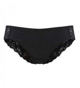 Panache Envy Brief Style Lace Detail Knickers 7282 Size 14 - Black - Picture 1 of 2