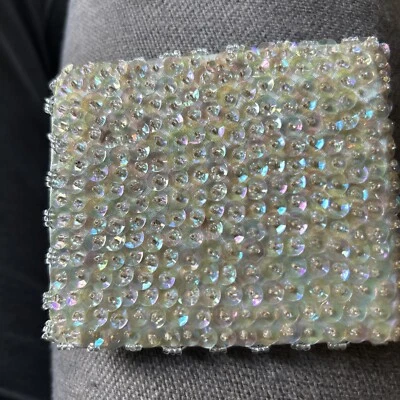VTG  Ladies Iridescent Sequined Wallet Import by K. Gimbel Hong Kong Satin - Image 1 of 4