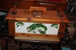 Caja de herramientas para aparejos de peces de madera casera - Imagen 1 de 12