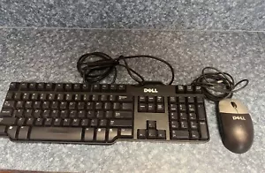 Dell SK-8115 Wired Keyboard Black, Dell Corded Mouse. Both Working - Picture 1 of 4