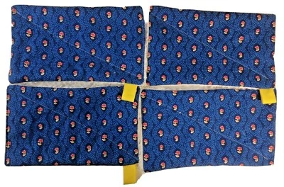 Reusable Small Cleaning Cloths 8X5” 100% Cotton Chenille & Quilt Fabric Set Of 4 - Image 1 of 4