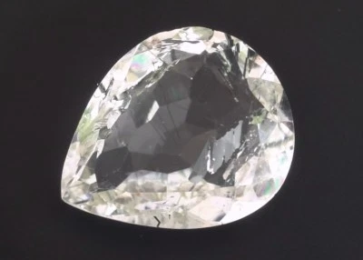 Cuarzo turmalinado incoloro natural 24,25 quilates pera 25x20 mm piedras preciosas facetadas sueltas Foto 1 de 4