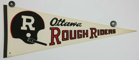 Vintage 70s CFL Ottawa Rough Riders 30x12 Pennant Cover
