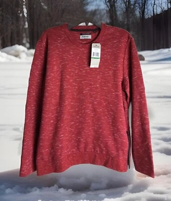 NWT KENNETH COLE REACTION RIO RED- SIZE L- CREWNECK SWEATSHIRT -FLEECE LINED - Image 1 of 4