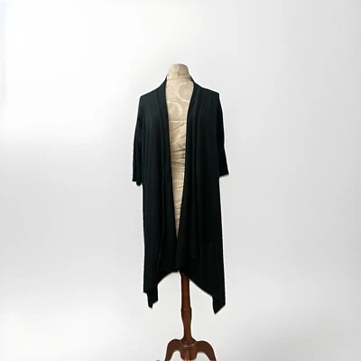 Nuevo Suéter Envolvente Banana Republic Mujer Negro Seda y Cachemira TALLA XS Foto 1 de 4