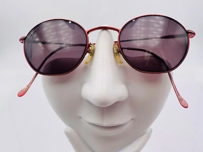 Vintage Vogue VO3241 484 Red Burgundy Metal Oval Sunglasses Italy FRAMES ONLY  - Image 1 of 4