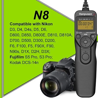 Camera Time Lapse Intervalometer Remote Shutter Release For Nikon Z8 Z9 D6 F90X - Image 1 of 4