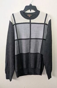 Dockers Sweater Men L Gray Crew Neck Long Sleeve Lightweight Acrylic Pullover - Picture 1 of 4