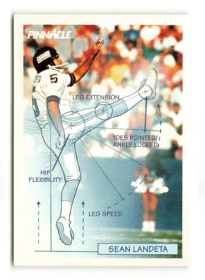 1991 PINNACLE #362 SEAN LANDETA NEW YORK GIANTS - Image 1 of 2