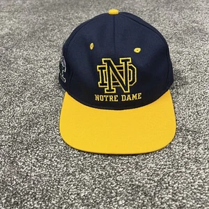 Vintage 90s Notre Dame Division 1 Fitted Hat Cap 7 1/8 Made In USA NCAA - Picture 1 of 9