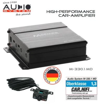 Audio System M-330.1 MD 1-Kanal Digital Mikro Mono Verstärker 330 Watt RMS - Bild 1 von 4