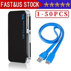 USB 3.0 Memory Card Reader Adapter 5GBPS Fit CF/TF/SD/Micro SD/XD/M2/MS Card LOT - Picture 1 of 12