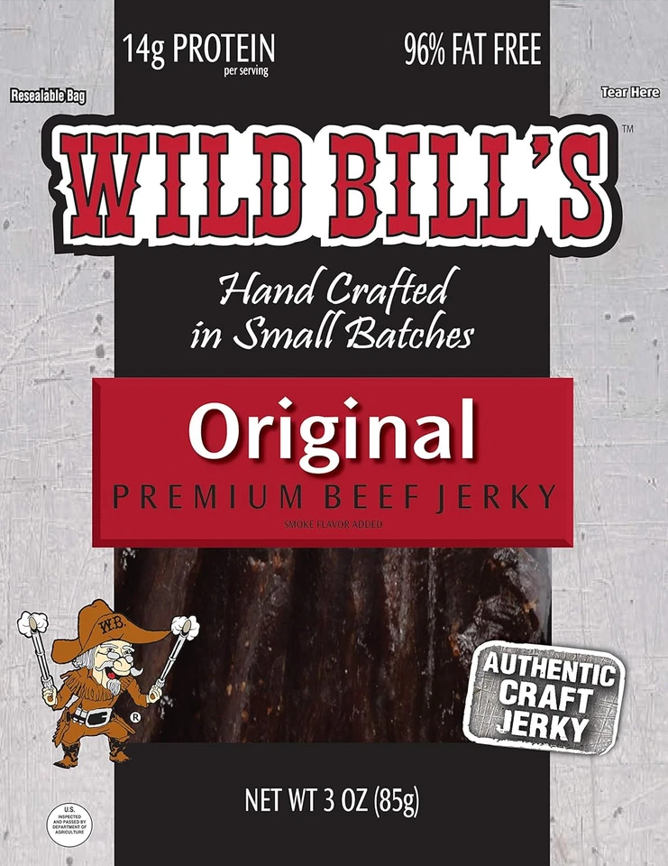 Wild Bill's Beef Jerky Hickory Smoked - 3 oz
