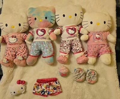 Hello Kitty 16" - 18" Build A Bear Lot Of 3 With Clothes No Bows *Read Fast Ship - Image 1 of 4