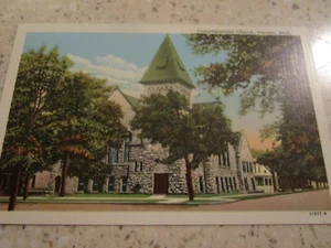 Vtg Congregational Church Owosso MI MIchigan Postcard PC Unused - Imagen 1 de 1