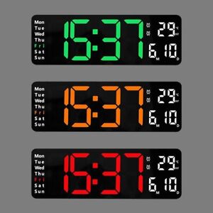 LED Clock Wall Clock USB 32x10.5x3cm Digital Wall Clock Alarm Clock Desktop