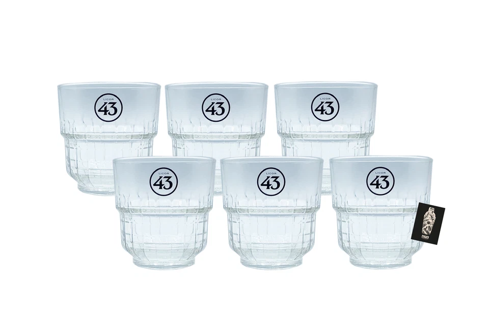 Licor 43 Gläser 6er-Set Glas 6x Gläser schwarzes Logo - Bild 1 von 1