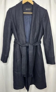 Adriano Goldschmied AG Coat Finley Wrap Blue Wool Made in ITALY Women’s Sz S - Bild 1 von 12