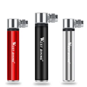 Aluminum Alloy Portable Mini Bicycle Hand Pump Air Pump AV/FV Ball Tyre Inflator - Picture 1 of 15