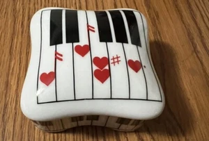 Vintage TAKAHASHI 1980 Love Song Ceramic Trinket Box San Francisco - Picture 1 of 7