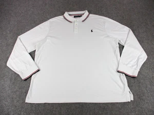 Polo Ralph Lauren Polo Para Hombres 2XL Blanco Manga Larga Cuello Punta Puños Poni - Imagen 1 de 9