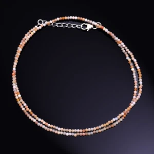 Super Quality Pink Opal Shaded Micro Beads Necklace, 2MM Opal Gemstone Necklace, - Picture 1 of 3